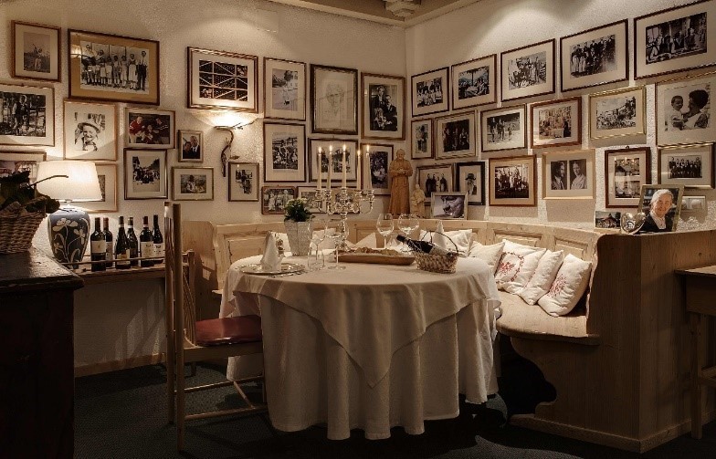 Dining room in the Dolomites