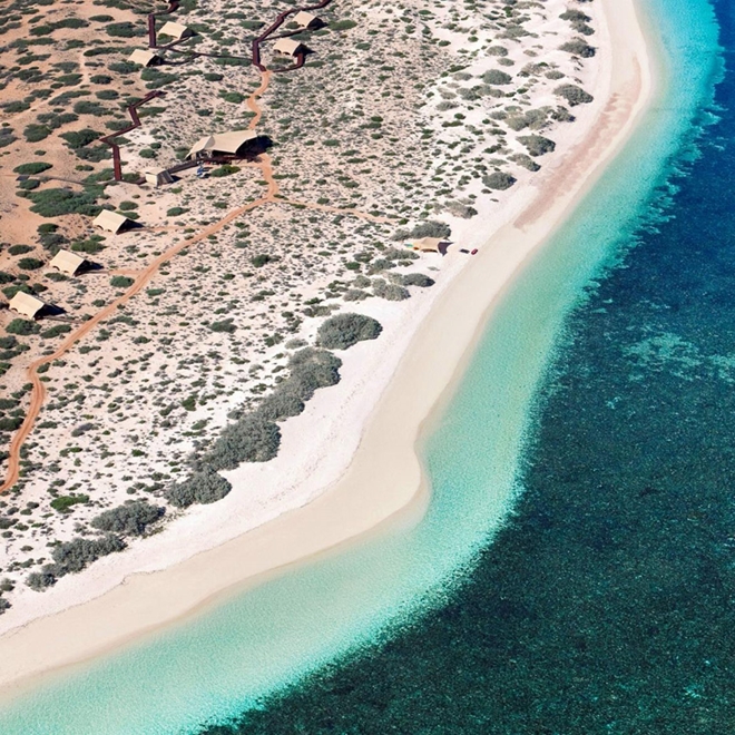 Bedroom view Sal Salis Ningaloo Reef Western Australia