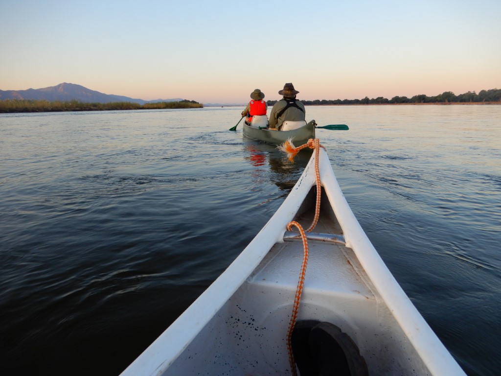 Canoeing on the Zambezi River