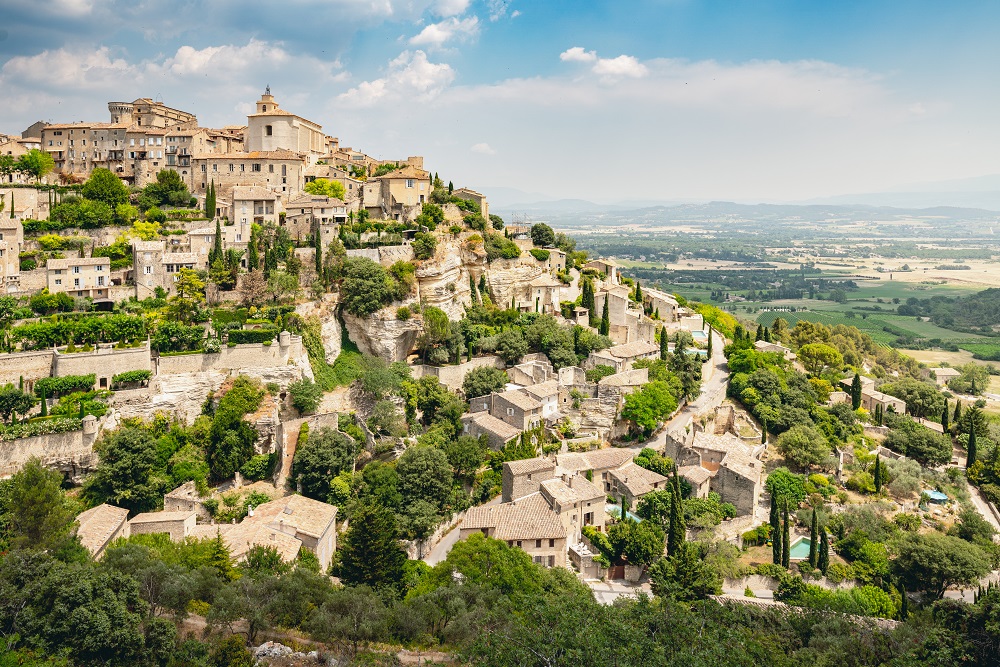 Hilltop town in southern France
