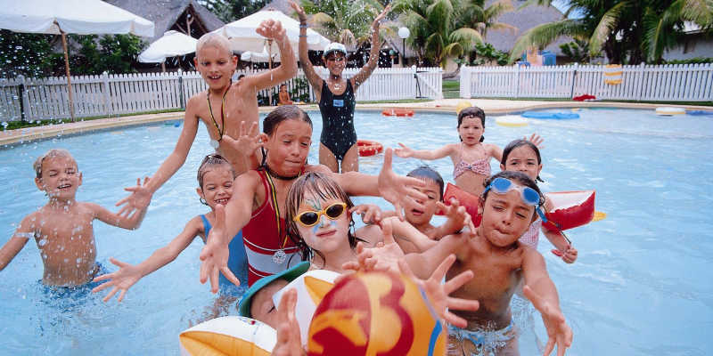 Kids at the kids club at Sugar Beach