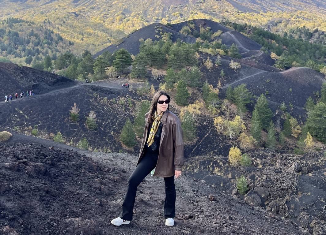 Livia Angelini, Scott Dunn Travel Specialist, on Mount Etna, Italy