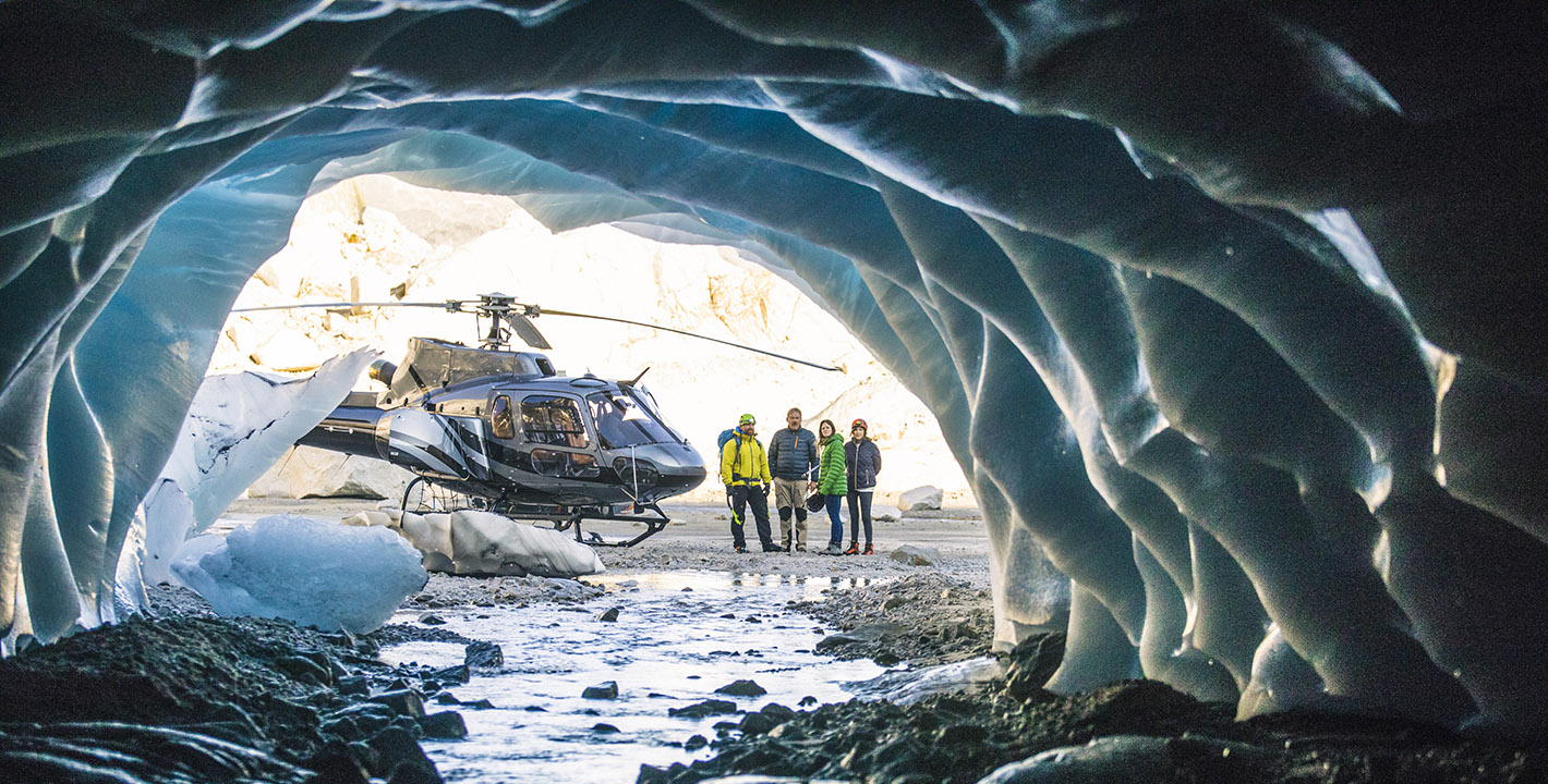 Take a Helicopter to the Blue Dragon Ice Cave