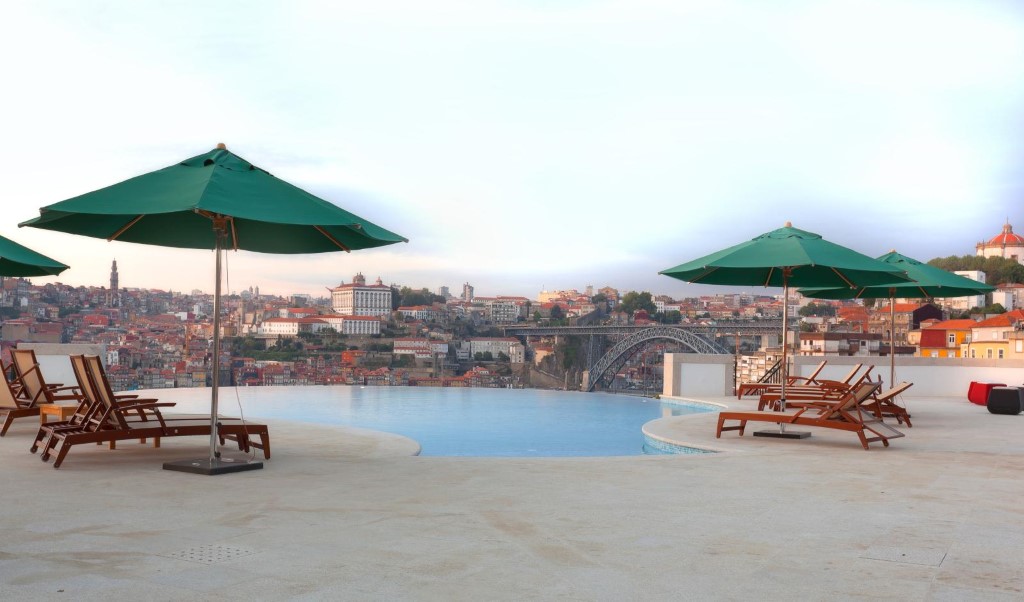 The views from the Yeatman (complete with a wine bottle shaped swimming pool)
