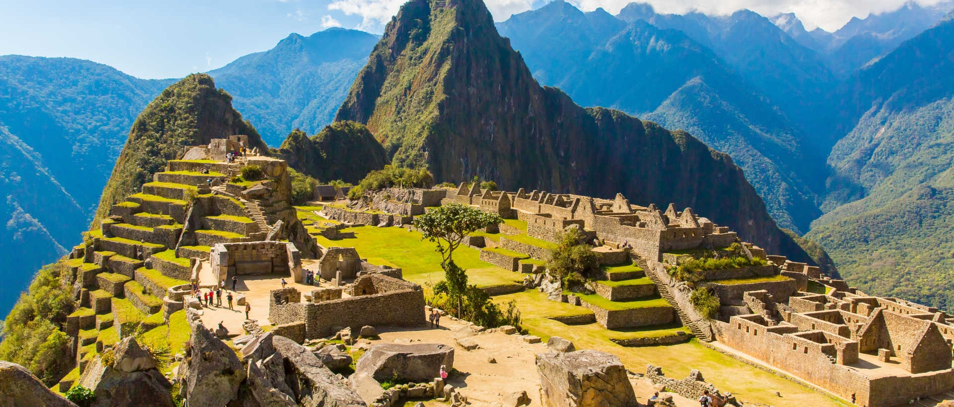 Aerial view of Machu Picchu in Peru